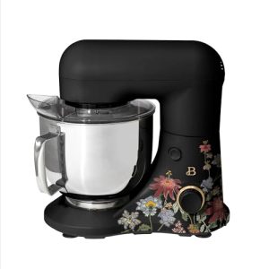 5.3QT Capacity Lightweight & Powerful Tilt-Head Stand Mixer by Drew Barrymore (Black Wildflower)