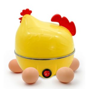 350w Electric Egg Cooker – 7 Egg Capacity Chicken Shape Rapid Egg Steamer Cooker | 220v or 110v Egg Steamer | Auto Shut Off Egg Boiler for for Hard Boiled Eggs