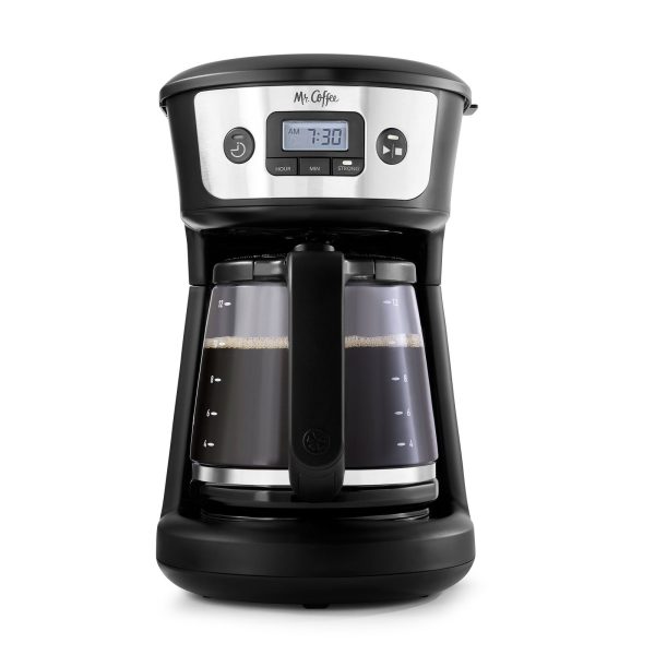 Mr. Coffee 12 Cup Programmable Coffee Maker with Strong Brew, Stainless