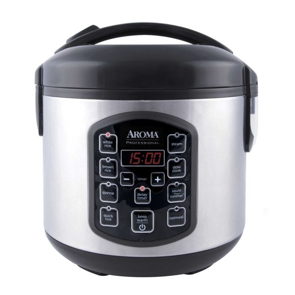 Aroma Professional Rice Cookers 8-Cup (Cooked) / 2Qt. Rice & Grain Multicooker