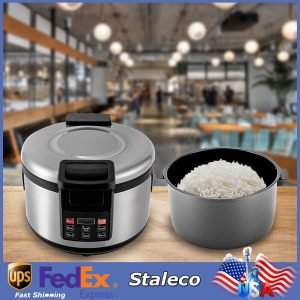 19L Commercial Rice Cookers Stainless Steel Electric Rice Warmer Soup Porridge