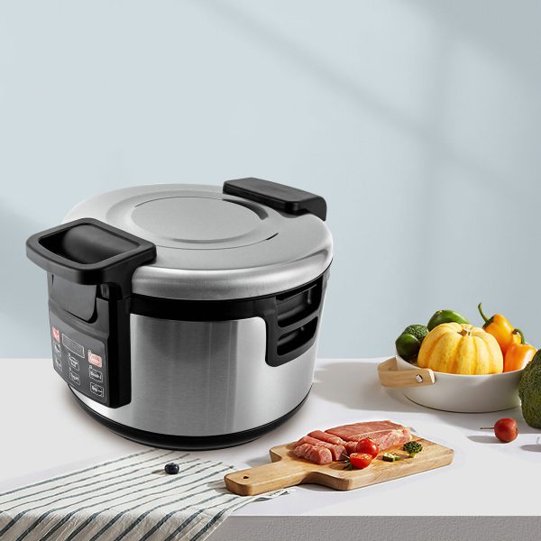 19L Commercial Rice Cookers Stainless Steel Electric Rice Warmer Soup Porridge