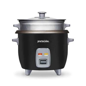 6-Cup Black Rice Cooker with Steamer