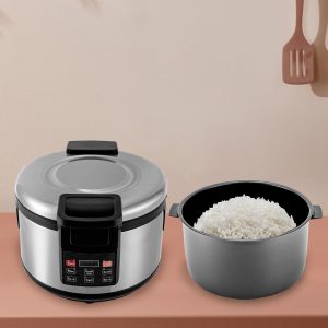 19L Commercial Rice Cookers Stainless Steel Electric Rice Warmer Soup Porridge