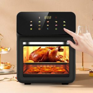 Air Fryer Large 10.5 QT 10 in 1 Touch Screen Visible Window 1750W Black