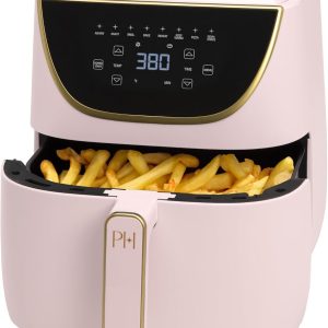 Paris Hilton Air Fryer Large 6-Quart Capacity Touchscreen Display 8-in-1 Air Fry