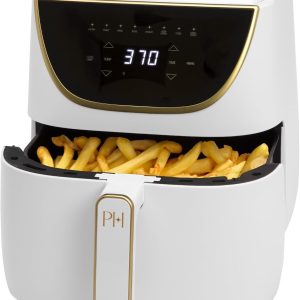 Paris Hilton Air Fryer, Large 6-Quart Capacity, Touchscreen Display, 8-in-1White