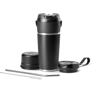 Flip Portable Blender with Insulated Cup, Black