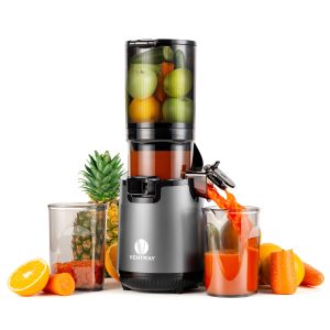 Ventray Slow Masticating Juicer Cold Press Juicer with 5.1″ Extra Big Feed Chute