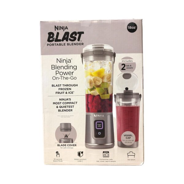 Ninja Blast Portable Blender, 2 18oz. BPA Free and Leakproof (Dark Gray)