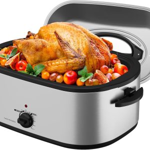 Roaster Oven 28 Quart, Electric Roaster Oven with Visible & Self-Basting Lid, Tu