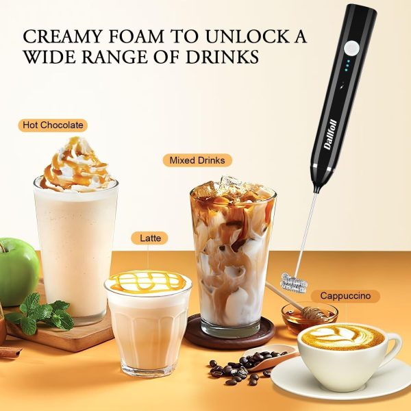 Wireless Milk Frothers Electric Handheld Blender With USB Electrical Mini