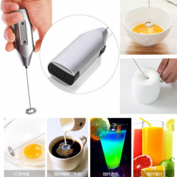 Electric Milk Frothers Handheld Coffee Drink Foamer Whisk Mixer Mini Egg Beater