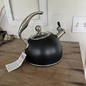 Viking 3-Ply 2.6 Qt Whistling Tea Kettle NWT Stainless Steel Matte Black