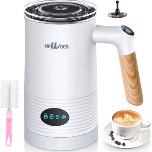 Electric Milk Frother and Warmer,4in1 400W Automatic Milk Frothers with Hot Cold