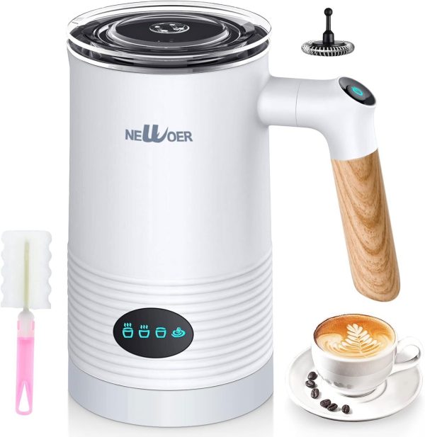 Electric Milk Frother and Warmer,4in1 400W Automatic Milk Frothers with Hot Cold