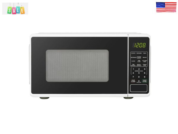 0.7 Cu ft Countertop Microwave Oven, 700 Watts, White