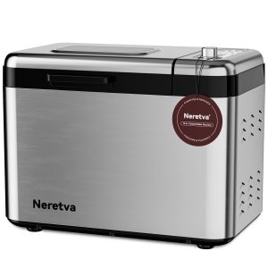 Neretva Largest Bread Maker 3.3LB, Dual Heaters Bread Machine 15-in-1 Stainle…