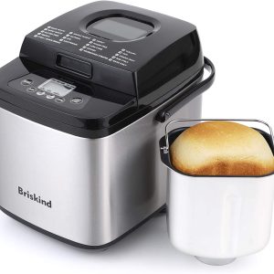 19-In-1 Compact Bread Maker Machine, 1.5 Lb / 1 Lb Loaf Small Breadmaker with Ca