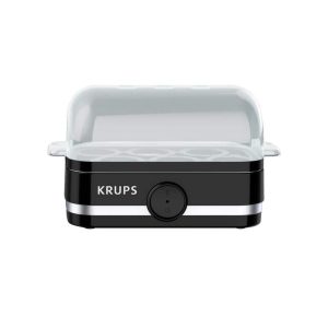 Krups Egg Cooker 6-Egg Capacity Black Soft Hard Boiled Poached Scrambled Omelet