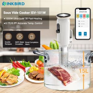 INKBIRD Sous Vide Machine ISV-101W Slow Cookers WiFi App Monitor 1000W Sous Vide