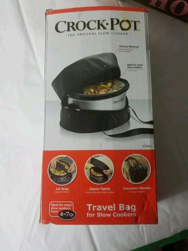 Crock-Pot Travel Bag for 4 – 7-Quart Slow Cookers Black NEW