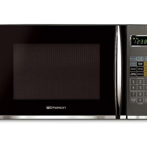 Emerson 1.2 CU. FT. 1100W Griller Microwave Oven with Touch Control, Stainles…