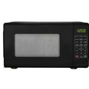 0.7 Cu ft Countertop Microwave Oven, 700 Watts, Black