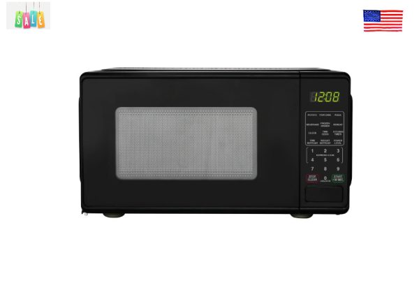 0.7 Cu ft Countertop Microwave Oven, 700 Watts, Black