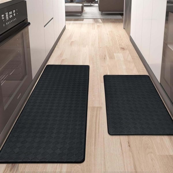 Pauwer Anti Fatigue Kitchen Mat Set of 2 Kitchen Rug Cushioned Kitchen Floor Mat