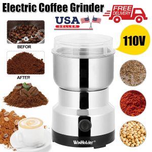 110V Mini Electric Grinder Coffee Grinding Milling Bean Nut Spice Dry Blender US