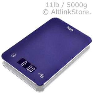 SAGA Digital Kitchen Scale Touch Glass 11lb 5kg / 5000g X 1g oz Diet Food Postal