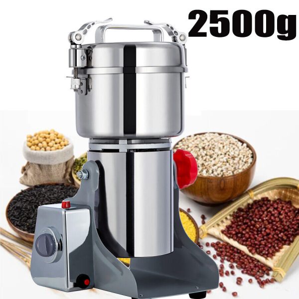 2500g Commercial Spice Grinder Electric Grain Mill Grinder High Speed