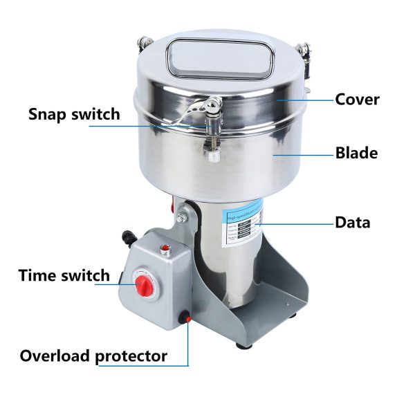 800g 2500g electric spice and grain grinder, high-speed grinder, USA