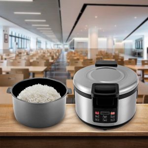 19L Commercial Rice Cookers Stainless Steel Electric Rice Warmer Soup Porridge