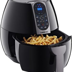 Gowise USA 3.7-Quart Programmable Air Fryer with 8 Cook Presets, GW22638 – Black