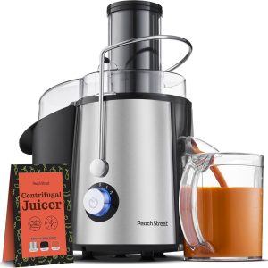 700W Centrifugal Juicer  Juice Extractor Juicing Machine, 3″ Wide Feeder, Silver