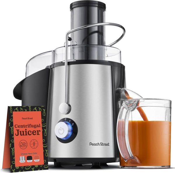 700W Centrifugal Juicer  Juice Extractor Juicing Machine, 3″ Wide Feeder, Silver