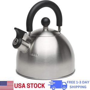 Stewart Whistling Stovetop Tea Kettle Food Grade Stainless Steel, Hot Water