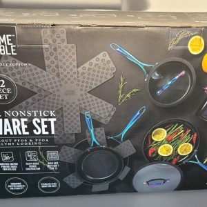 Thyme & Table Nonstick 12-Piece Cookware Set Rainbow Triple Layer Cookware Sets