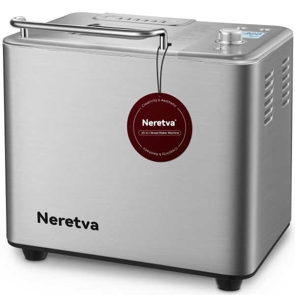 Neretva Bread Maker, [20-IN-1 & Dual Heater & 2LB]Smallest Size Bread Machine…