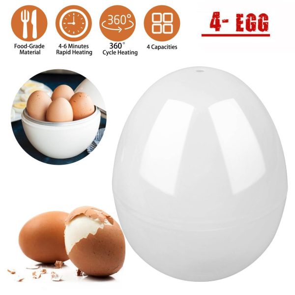 Egg Pod Microwave Oven Cooker Boiler 4 Eggs Steamer Hard Boiled Detached Shell