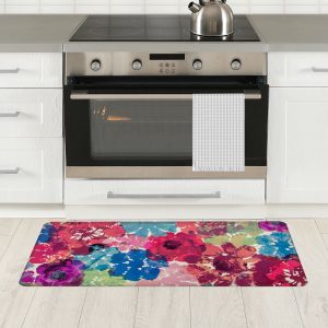 Better Homes Gardens 2′ x 3′ Multicolor Floral Burst Comfort Kitchen Mat; Print