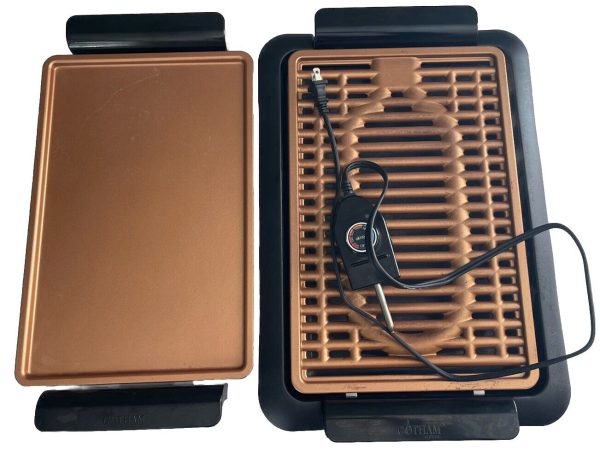 Gotham Steel Copper Indoor Electric Grill -Smoke-Less Grill & Griddle Nice