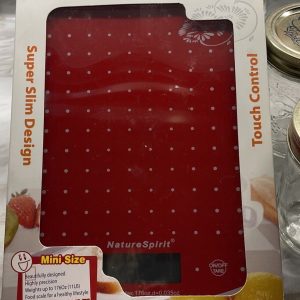 NEW Kitchen Scale Naturespirit Digital 1g to 11 pounds glass Red