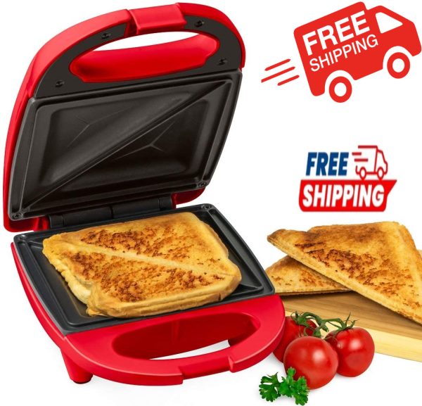 Compact Sandwich Maker, Ideal for Grilled Cheese and Breakfast Sandwiches