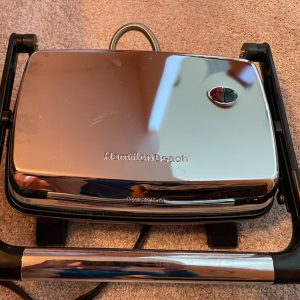 Hamilton Beach Panini Press Gourmet Sandwich Maker. Like nu, hardly ever used.