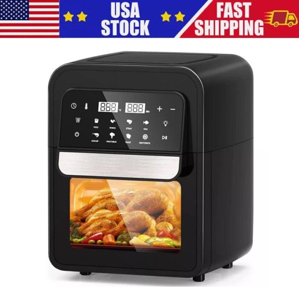 6.5QT Air Fryer Oven 1400W Electric 8-in-1 Hot Airfryer  W/Digital Touch Screen