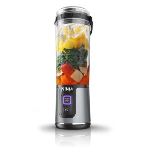 New Ninja BLAST 18oz USB-C Rechargeable Portable On-The-Go Blender Black Denim