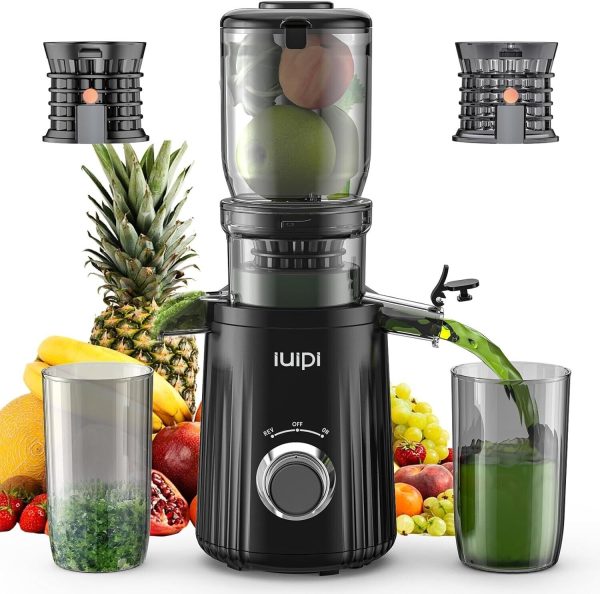 Slow Masticating Juicer Cold Press Juicer with 4.3″ Feed Chute, BPA-Free, High